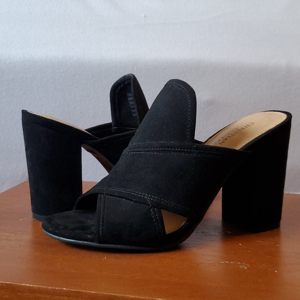 Christian Siriano for Payless Black Suede Mules
